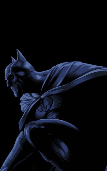 Batman, on a black background, DC Wallpaper 1200x1920