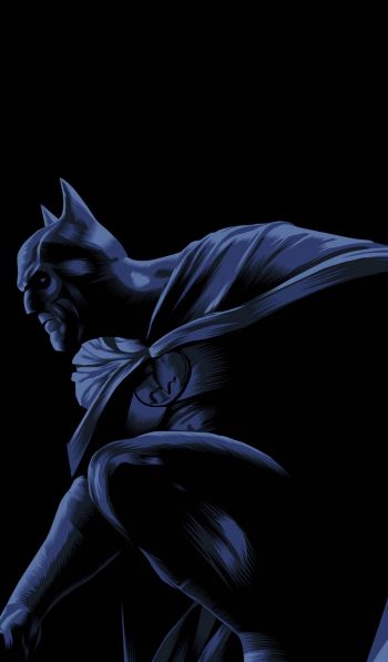Batman, on a black background, DC Wallpaper 600x1024