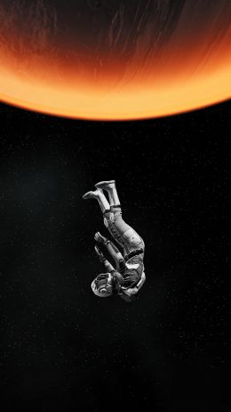 cosmonaut, fall, interstellar Wallpaper 750x1334