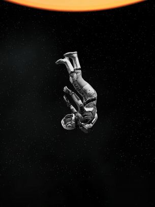 cosmonaut, fall, interstellar Wallpaper 1668x2224