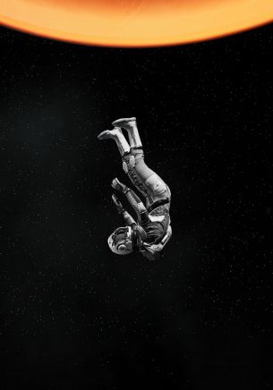 cosmonaut, fall, interstellar Wallpaper 1668x2388