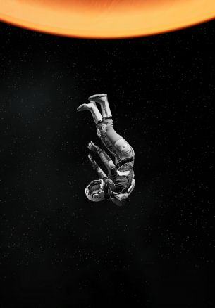 cosmonaut, fall, interstellar Wallpaper 1640x2360