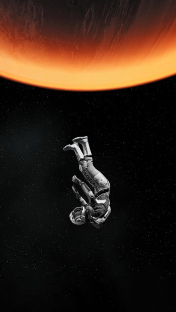 cosmonaut, fall, interstellar Wallpaper 640x1136