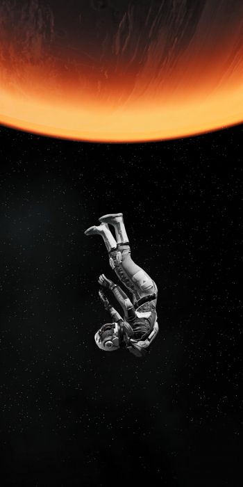 cosmonaut, fall, interstellar Wallpaper 720x1440