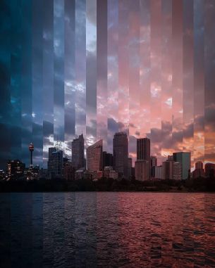 city, dark, skyscrapers Wallpaper 1080x1350