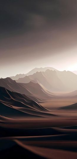 landscape, mountains, brown Wallpaper 1080x2220