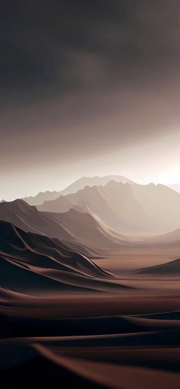 landscape, mountains, brown Wallpaper 1242x2688