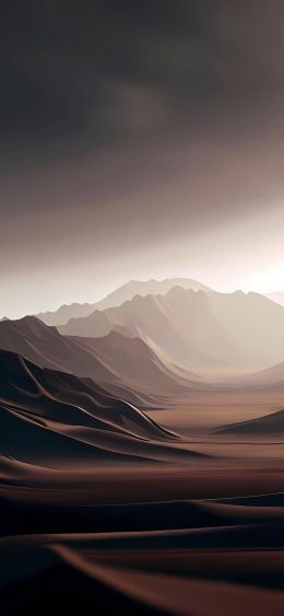 landscape, mountains, brown Wallpaper 1290x2796