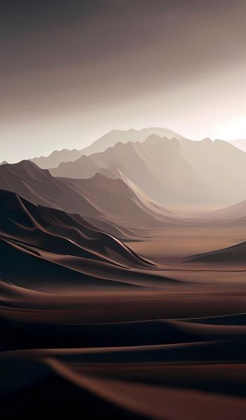 landscape, mountains, brown Wallpaper 600x1024