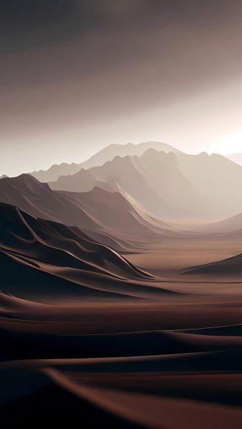 landscape, mountains, brown Wallpaper 640x1136