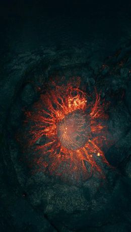 lava, black, dark Wallpaper 640x1136