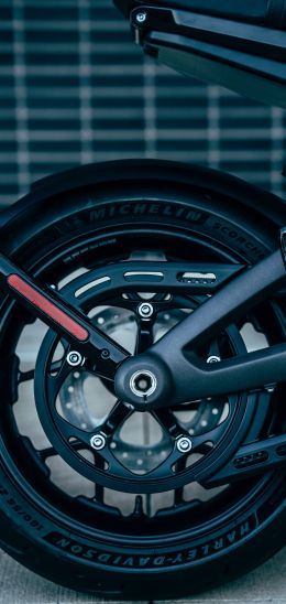 motorcycle wheel, Harley-Davidson Wallpaper 1440x3040