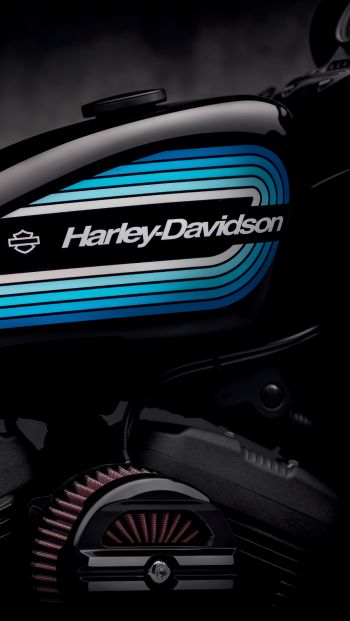 Обои 640x1136 Harley-Davidson, черный