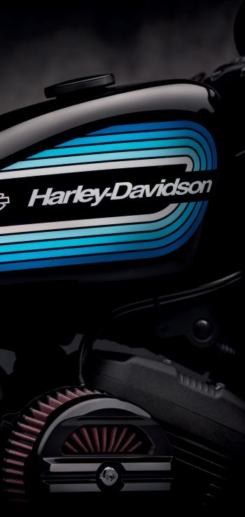 Обои 1440x3040 Harley-Davidson, черный