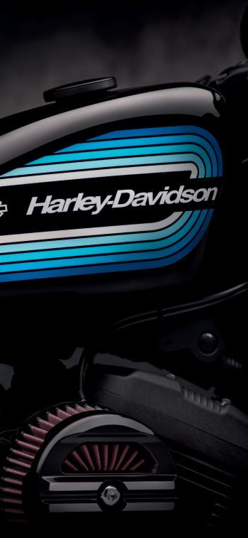 Обои 1125x2436 Harley-Davidson, черный