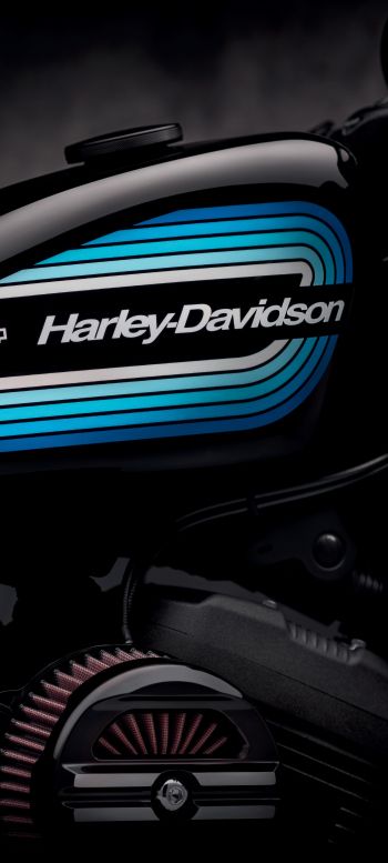 Обои 1080x2400 Harley-Davidson, черный