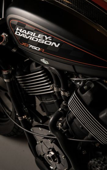 Обои 1752x2800 Harley-Davidson, черный