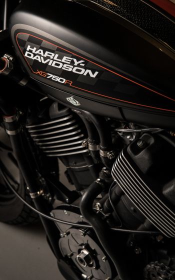 Обои 1600x2560 Harley-Davidson, черный