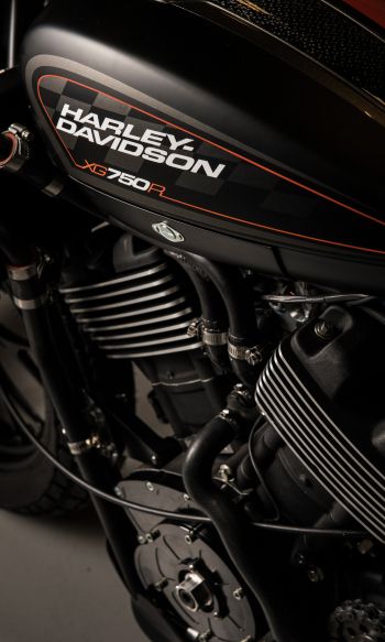 Обои 1200x2000 Harley-Davidson, черный