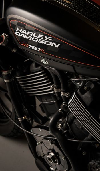 Обои 600x1024 Harley-Davidson, черный