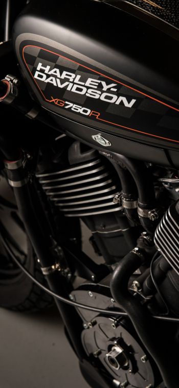 Обои 828x1792 Harley-Davidson, черный