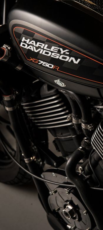 Обои 1440x3200 Harley-Davidson, черный