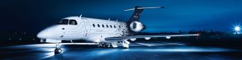 Embraer Legacy 500, business jet, airplane Wallpaper 1590x400