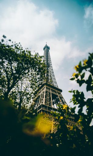 eiffel tower, Paris, France Wallpaper 1200x2000