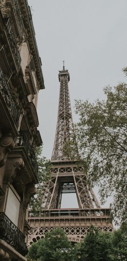 eiffel tower, Paris, France Wallpaper 1440x2960