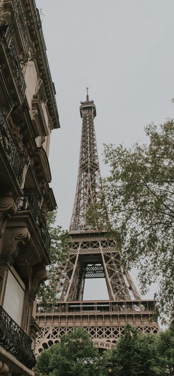 eiffel tower, Paris, France Wallpaper 1284x2778