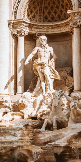 Trevi Fountain, Rome, Italy Wallpaper 720x1440