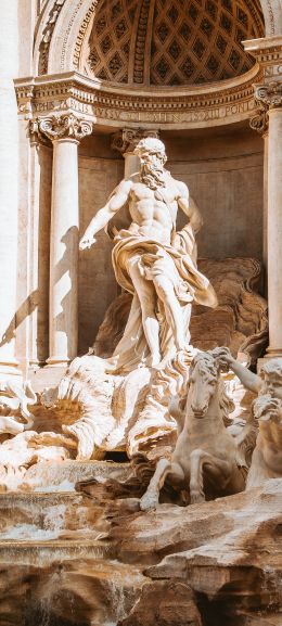 Trevi Fountain, Rome, Italy Wallpaper 720x1600