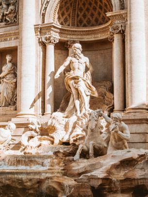 Trevi Fountain, Rome, Italy Wallpaper 1668x2224