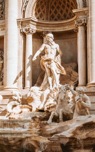 Trevi Fountain, Rome, Italy Wallpaper 800x1280