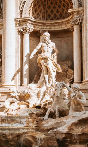 Trevi Fountain, Rome, Italy Wallpaper 1200x2000