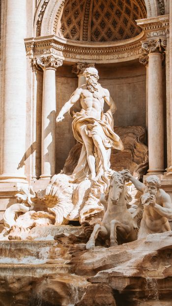 Trevi Fountain, Rome, Italy Wallpaper 1440x2560
