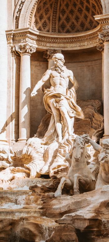 Trevi Fountain, Rome, Italy Wallpaper 1080x2400