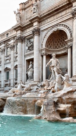 Trevi Fountain, Rome, Italy Wallpaper 1831x3257