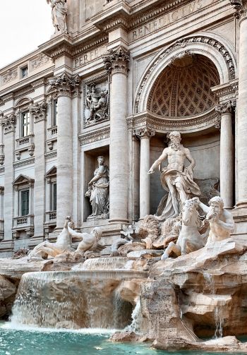 Trevi Fountain, Rome, Italy Wallpaper 1640x2360