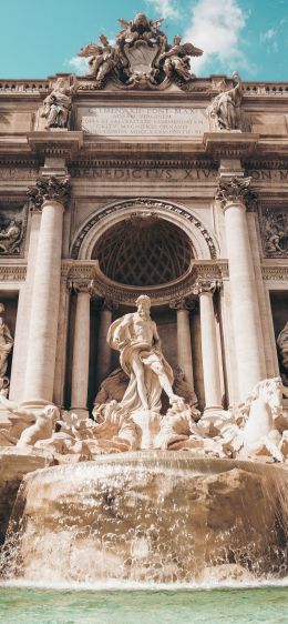 Trevi Fountain, Rome, Italy Wallpaper 1284x2778