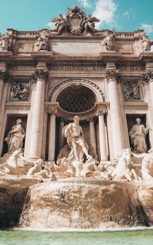Trevi Fountain, Rome, Italy Wallpaper 1752x2800