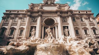 Trevi Fountain, Rome, Italy Wallpaper 3840x2160