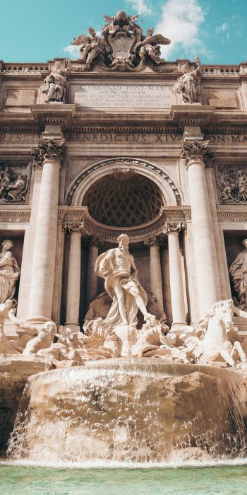 Trevi Fountain, Rome, Italy Wallpaper 720x1440