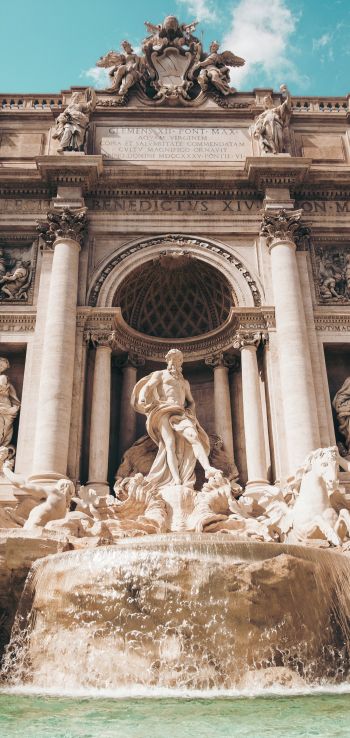 Trevi Fountain, Rome, Italy Wallpaper 1440x3040