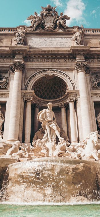 Trevi Fountain, Rome, Italy Wallpaper 1080x2340