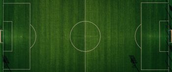 soccer field, green wallpaper Wallpaper 3440x1440