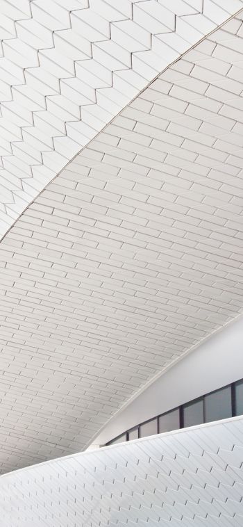 bend, white, building Wallpaper 1080x2340