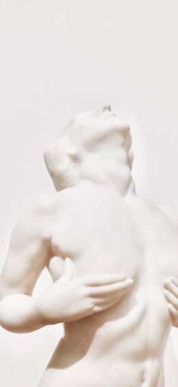 Обои 1080x2340 скульптура, эстетика, белый