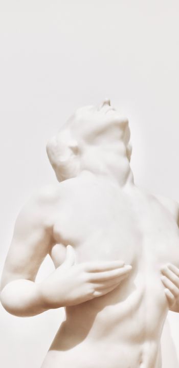 Обои 1440x2960 скульптура, эстетика, белый