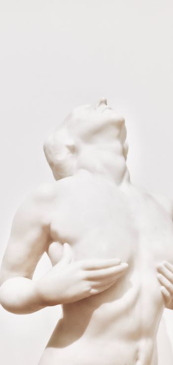Обои 1440x3040 скульптура, эстетика, белый